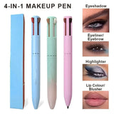 4-in-1 Multifunctional Makeup Pen - Eyebrow, Eyeliner, Lip & Face Cosmetic Brush