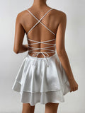 Sexy Satin Sling Dress - Open Back Bodycon Mini Dress for Women