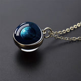 Trendy Glass Ball Pendant Necklace – Unisex Zinc Alloy Chain Design