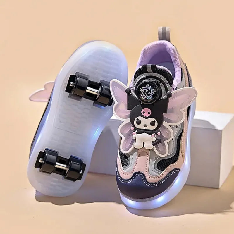 Girls' LED Light-Up Shoes – Breathable Slip-On Sneakers for Kids (Ages 7–13)