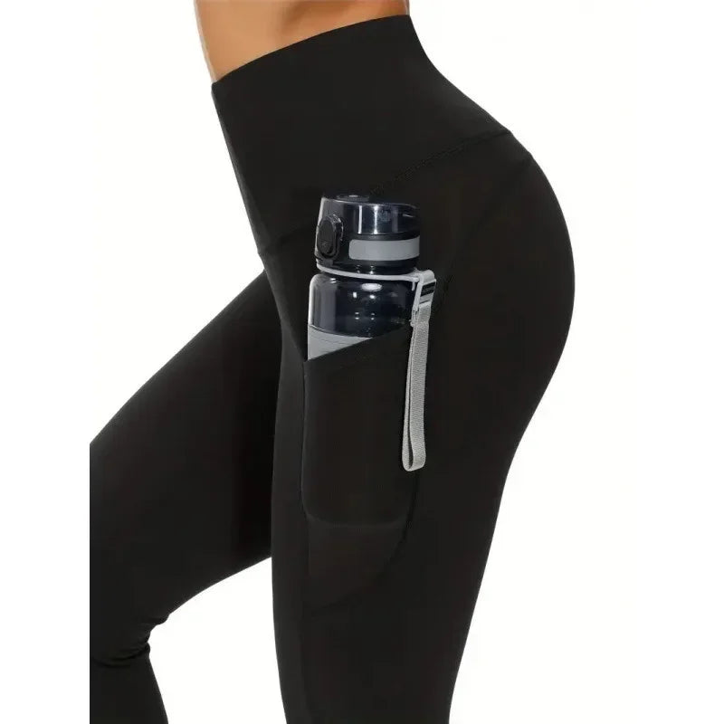 Women's High-Waist Seamless Yoga Leggings with Pocket for Fitness