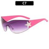 Gafas de sol estilo punk Y2K de moda 2025: gafas de sol envolventes de moda para mujeres y hombres