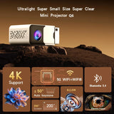300ANSI Android 13 Projector - Dual WiFi6 & BT5.4 Portable Home Cinema System