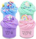 4-Pack Butter Slime Set – Super Soft, Non-Sticky & Safe DIY Slime for Kids
