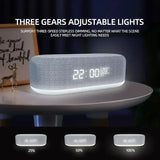 3-in-1 Wireless Charging Pad – Fast 15W Charger with Alarm Clock, LED Light & Thermometer