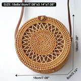 Bohemian Straw Circular Handbag for Women – Stylish, Durable & Chic