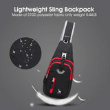 Lightweight Waterproof Crossbody Sling Bag for iPad – Unisex Chest Shoulder Daypack