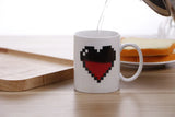Ceramic Mug – Peach Heart Design, Perfect Valentine’s Gift