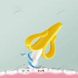 Banana-Shaped Baby Teether Toothbrush - BPA-Free Silicone Teething Toy for Infants