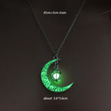 Glow in the Dark Moon & Star Planet Pendant Necklace – Luminous Celestial Charm