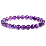 Natural Stone Beaded Bracelet with Elastic Rope for Men & Women