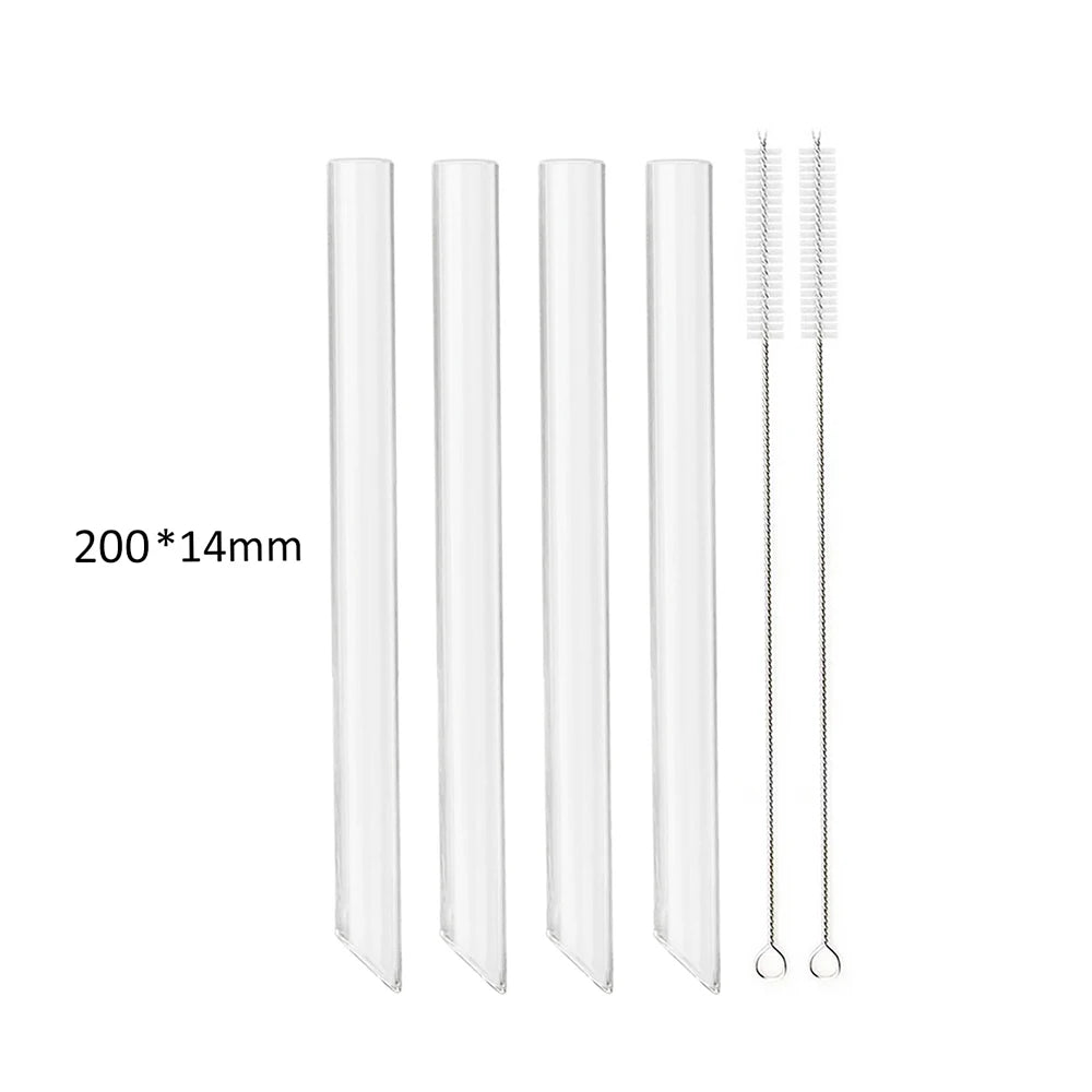 Durable High Borosilicate Glass Drinking Straws – Reusable & Eco-Friendly