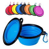 Collapsible Silicone Dog Bowl – Portable Travel Pet Feeder with Carabiner