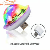 USB Car Ambient LED Light - RGB Music Sync Party Light with Multi-Interface