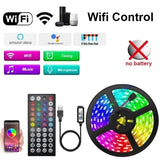 RGB LED Strip Lights with Bluetooth and USB Power