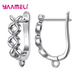 Sterling Silver Hoop Earrings with Cubic Zirconia – Elegant Jewelry for Women