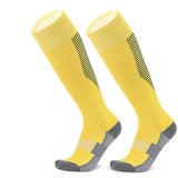 Calcetines de fútbol de compresión elásticos: calcetines deportivos transpirables hasta la rodilla para hombres, mujeres y niños