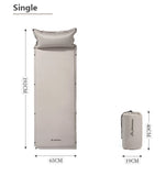 Self-Inflating Camping Sleeping Pad with Built-In Pillow and Sponge Filling