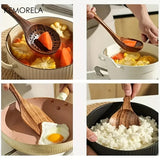 Thailand Teak Wooden Cooking Spoon Set – Natural Kitchen Utensils & Ladle Turner