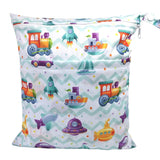 [Sigzagor] Bolsa seca y húmeda con dos cremalleras para pañales de bebé, impermeable, reutilizable, 36 cm x 29 cm