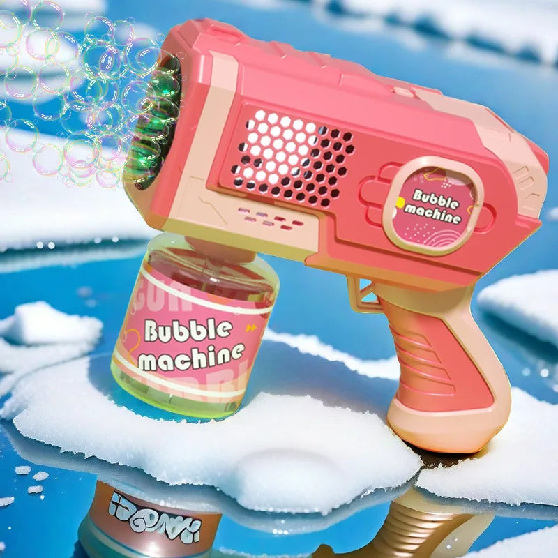 Space Rocket Bubble Blaster - Automatic Bubble Gun for Kids Outdoor Play