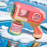 Space Rocket Bubble Blaster - Automatic Bubble Gun for Kids Outdoor Play