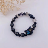 Glow-in-the-Dark Kitten Charm Bracelet for Women