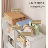 Dustproof Wardrobe & Bookshelf – High-Capacity Open Storage Cabinet for Bedroom