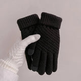 1Pair Women Touch Screen Winter Gloves Autumn Winter Warm Thick Gloves Touch Screen Skiing Gloves Casual Windproof Glove Girls A