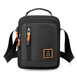 Men’s Oxford Crossbody Bag – Fashionable Box-Style Shoulder Bag with Zipper Closure