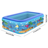 Large Inflatable Family Swimming Pool with PVC Frame - Outdoor/Indoor Summer Fun