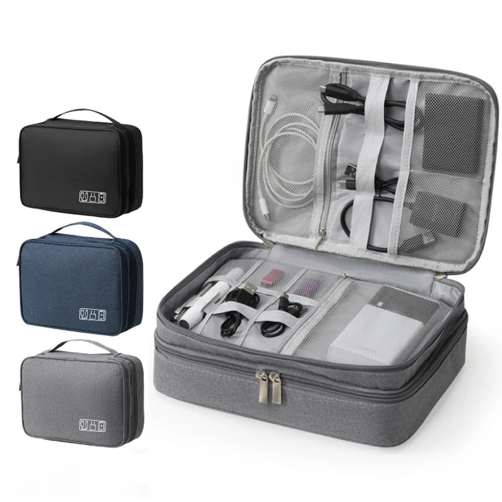 Bolsa digital multifuncional Cable de datos Auriculares Disco duro Fuente de alimentación Bolso digital Bolsa de almacenamiento de accesorios electrónicos