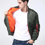 Men’s Winter Military Jacket – Thick Short Zip-Up Outerwear with Stand Collar