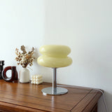 Lámpara de mesa de cristal Macaron: luz nocturna con atenuación tricromática para un ambiente acogedor