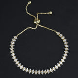 Geometric Charm Bracelet with Cubic Zirconia for Women