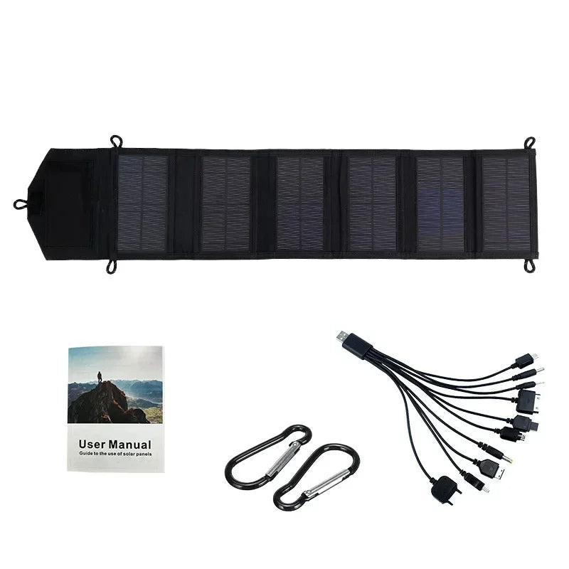 Foldable 800W Portable Solar Panel Charger with USB Output for Phones, Power Banks & Outdoor Use