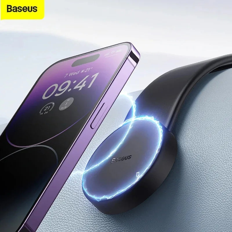 Baseus Magnetic Car Phone Holder – Foldable 360° Dashboard Mount for iPhone & All Smartphones