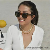 Natural Baroque Freshwater Pearl Choker Necklace for Women