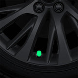 Glow-in-the-Dark Tire Valve Caps – Fluorescent Red Stem Covers for Cars, Bikes & Motorcycles