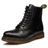 Men's & Women's Genuine Leather Motorcycle Boots – Waterproof, Anti-Slip Ankle Boots for All Seasons