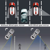 2PCS Adjustable HD Glass Blind Spot Mirrors – Universal Fit for Cars, Trucks & Motorcycles