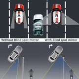2PCS Adjustable HD Glass Blind Spot Mirrors – Universal Fit for Cars, Trucks & Motorcycles