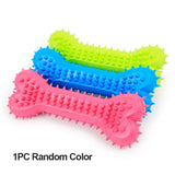 Durable Spiked Rubber Bone Chew Toy for Dogs – Teeth Cleaning & Training Aid