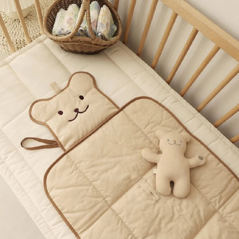 Cambiador de pañales plegable e impermeable para bebés: almohadilla portátil para pañales para recién nacidos y bebés