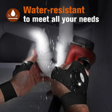 Guantes con linterna LED de medio dedo: resistentes al agua y duraderos para actividades al aire libre y nocturnas
