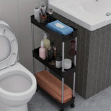Rolling Bathroom Storage Rack – Multi-Layer Utility Cart with Wheels