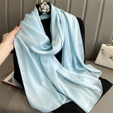 Elegant Silk Scarf – Luxury Solid Color Shawl & Pashmina for Women