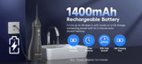 Irrigador bucal portátil inalámbrico | Irrigador bucal recargable con 4 boquillas