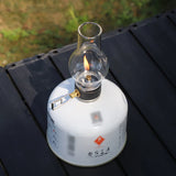 Retro Glass Camping Lantern with Adjustable Candlelight – Portable Gas Lamp for Outdoor Camping, Hiking, Picnic & Fishing