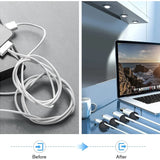 5/50 unidades de mini organizadores de cables con clips para cables de carga USB, organizadores de escritorio, protectores de cables para el hogar, la oficina y el coche